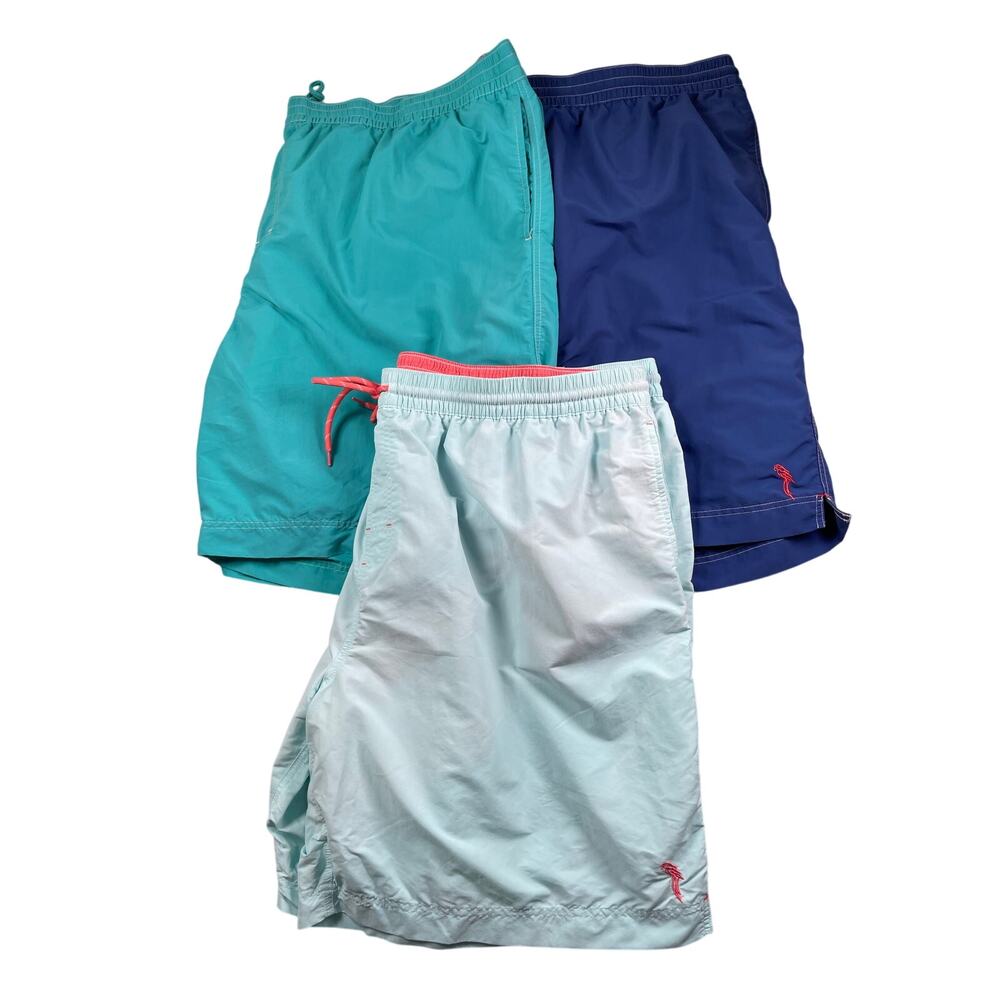 Lot of 3 Caribbean Swim Trunks Mens‎ 4XB Mesh Lined Drawstring 8.5" Inseam